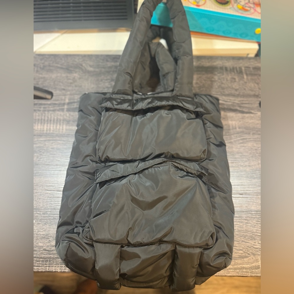Dagne Dover Jemi Cargo Puff Tote in color Onyx - Picture 2 of 4
